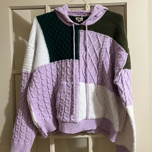 POL Tops - POL Multicolor Cable Knit Hoodie